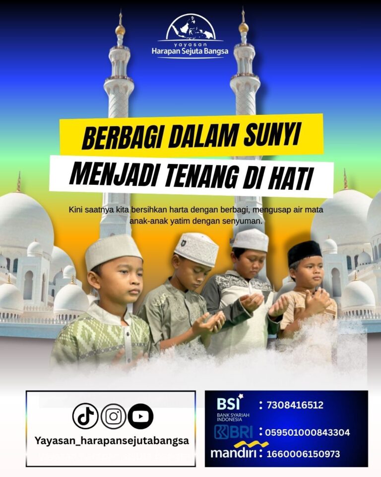 Berbagi Dalam Sunyi, Menjadi Tenang di Hati
